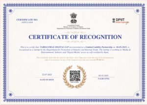 Tarkastrax Startup India Recognition